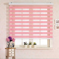 SMTE - Modern Quality Zebra Blinds Dual Layer, Day Night Blinds for WindowsPink50 W x 220 L cm