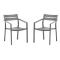 SMTE - Set of 2 Outdoor Patio Dining Armchairs