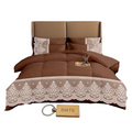 SMTE - Bedspread Set with a  KeyringDL5PC5PieceBrown