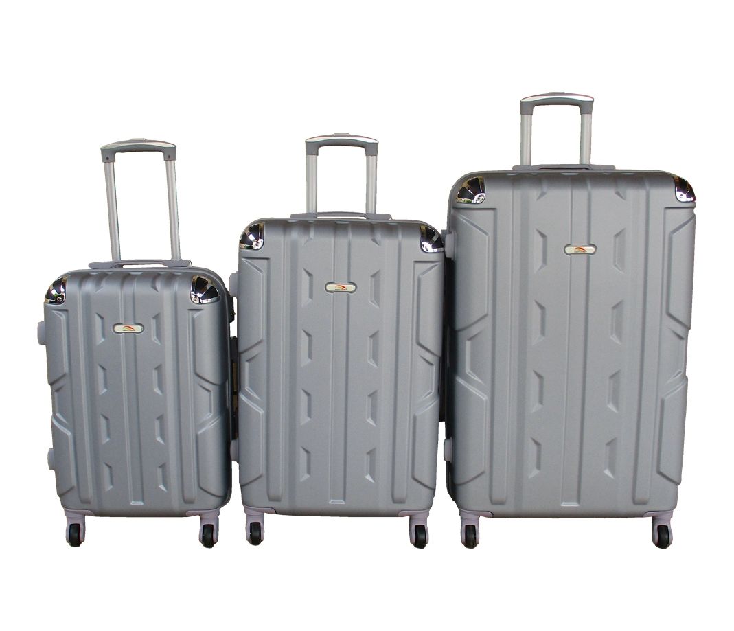 SMTE - 3Piece Travel 30Inch Luggage Suitcase Bag SetStylishSilver