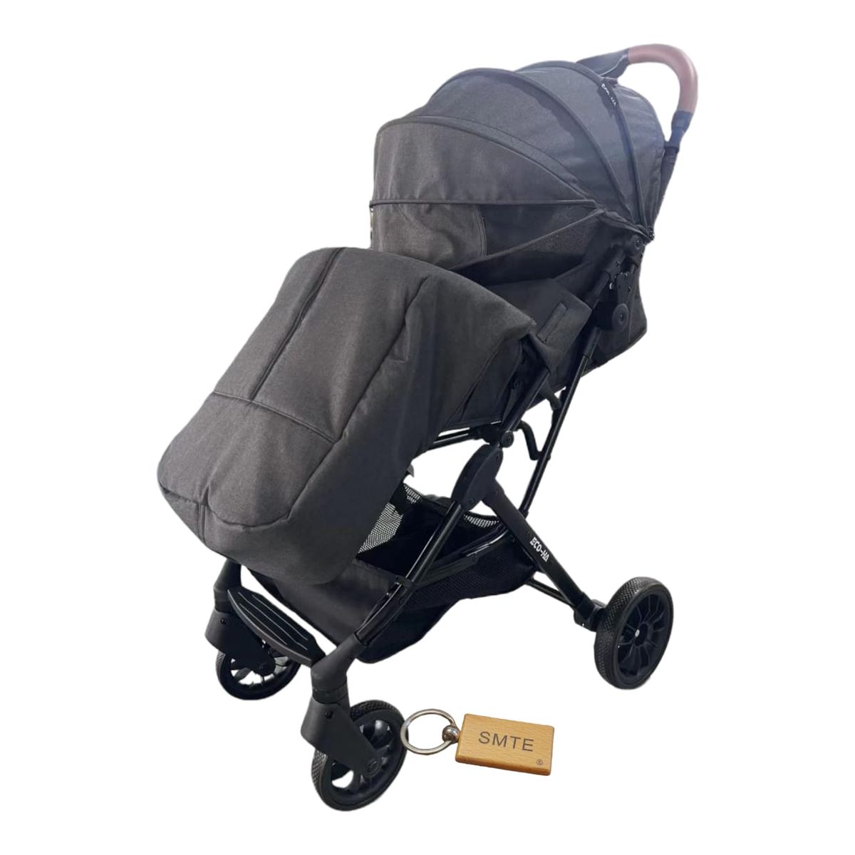 SMTE - Travel System Baby Stroller Jogger Pram With  KeychainGrey