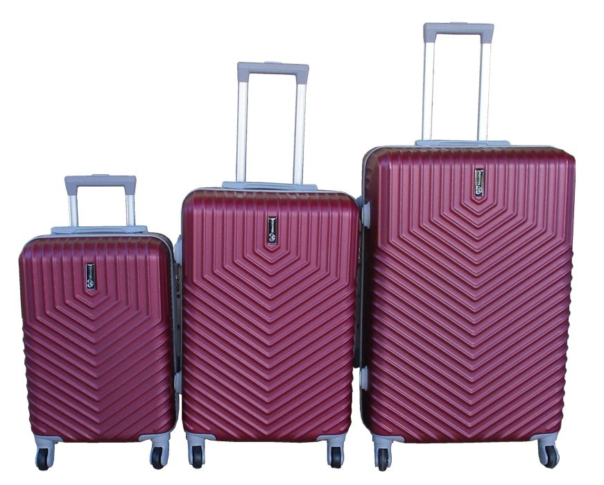 SMTE - 3Piece Travel Luggage Suitcase Bag SetStylish, and ConvenientMaroon