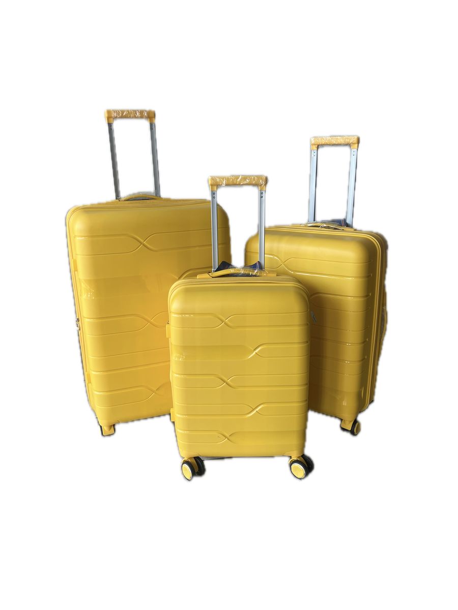 SMTE - Ultimate PP 3Piece Unbreakable and Expandable Suitcase SetRoyal Yellow