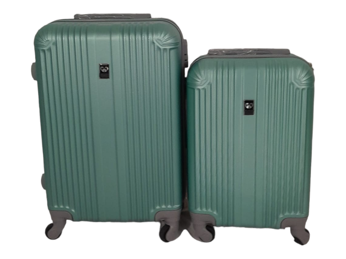 SMTE - Quad Wheel Quality Travel Ware 2 Piece - ALIN - Green