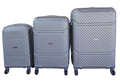 SMTE - ABS Luggage SetSpinner Wheels Durable Travel BagsGeySet of 3