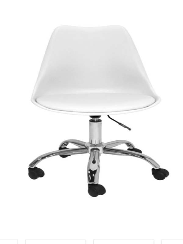 SMTE - Armless Office Home Chair - White