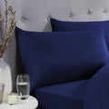 SMTE - Standard Pillow Cases Twin Pack Micro Fibre - Navy Blue