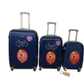 SMTE - 360 Degree Quad Wheel Luggage With  Bag tag3 PieceNavy
