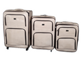 SMTE - IYWA Professional Luggage Set of 3 Leather Travel Suitcase Set - White