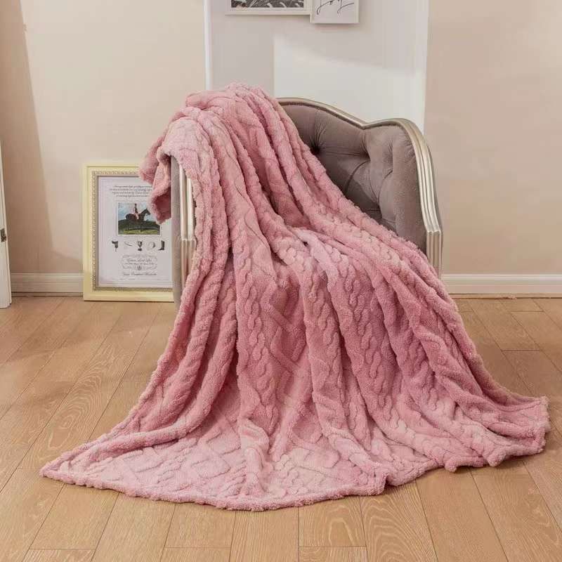 SMTE - Warm Throw Fleece Soft Blankets DoublePink