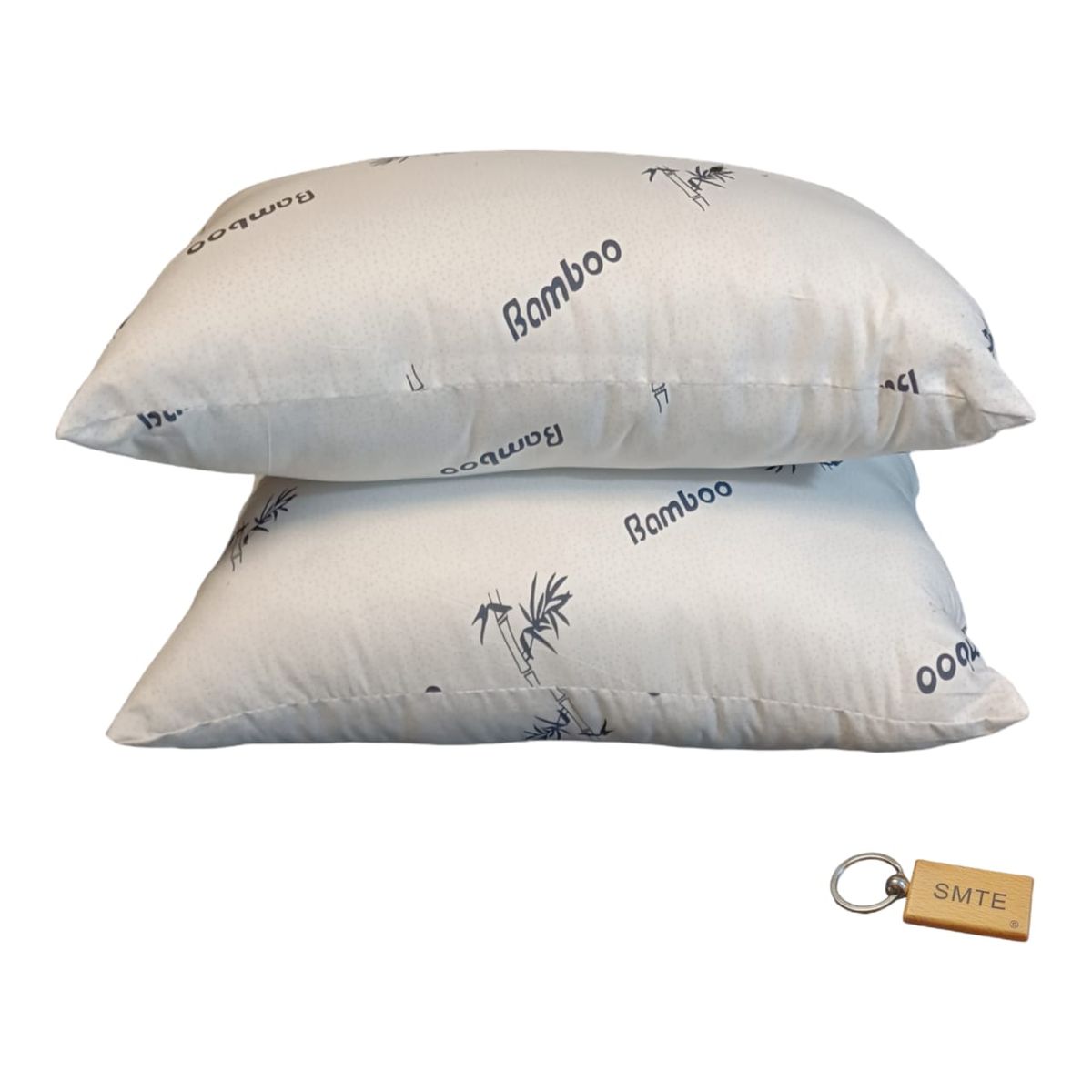 SMTE - Breathe Easy Bamboo PillowMemory Foam for Ultimate Comfort Set of 2 with Key