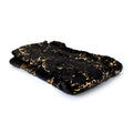 SMTE - FLEECEX Metallic Marble Plush Fleece Blanket & Throw180 x 200 cmBlack