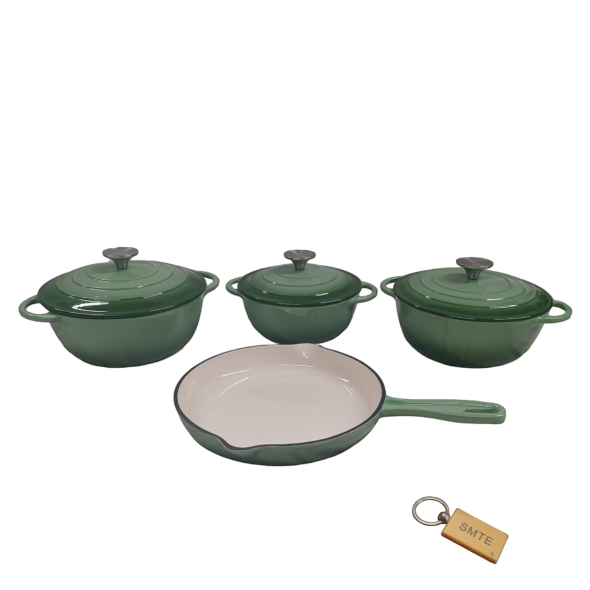 SMTE - 7Piece Nonstick Cookware SetGreen