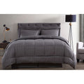 SMTE - Gripitt - 5pc Stripe Comforter Set - Grey