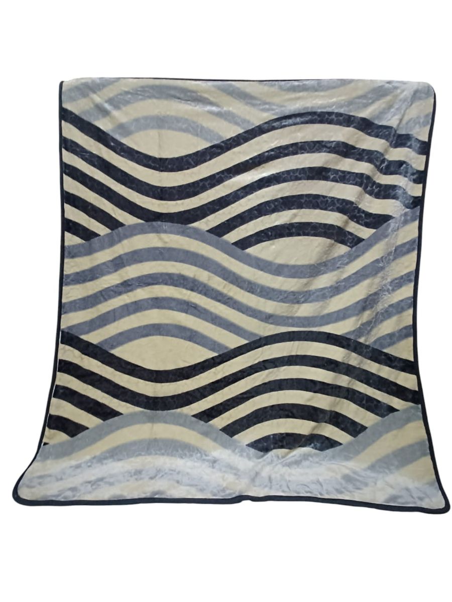 SMTE -  1Ply Blanket with Wave Stripe Design187cm x 226cm