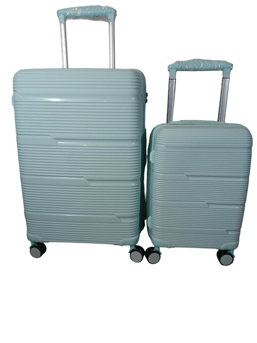 SMTE - 2 Piece Hard Outer Shell Luggage SetGreen