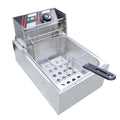 SMTE - 6L Stainless Steel DoubleRod Basket Hanger Electric Deep Fryer