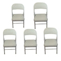 SMTE - Foldable Outdoor Chairs5 PackWhite