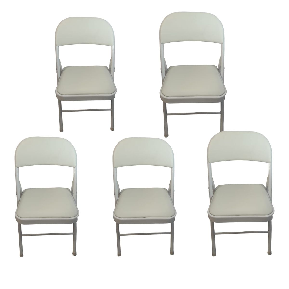 SMTE - Foldable Outdoor Chairs5 PackWhite