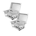 SMTE - Stainless Steel Single Chafing Dish - Pack of 2 - 16L