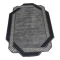 SMTE -  Quality Large 3D Printed European Style Rug - Grey & Black - F1 - B25