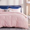 SMTE - Asa - High Quality Fabric Premium Duvet Covet Set - Pink - Queen