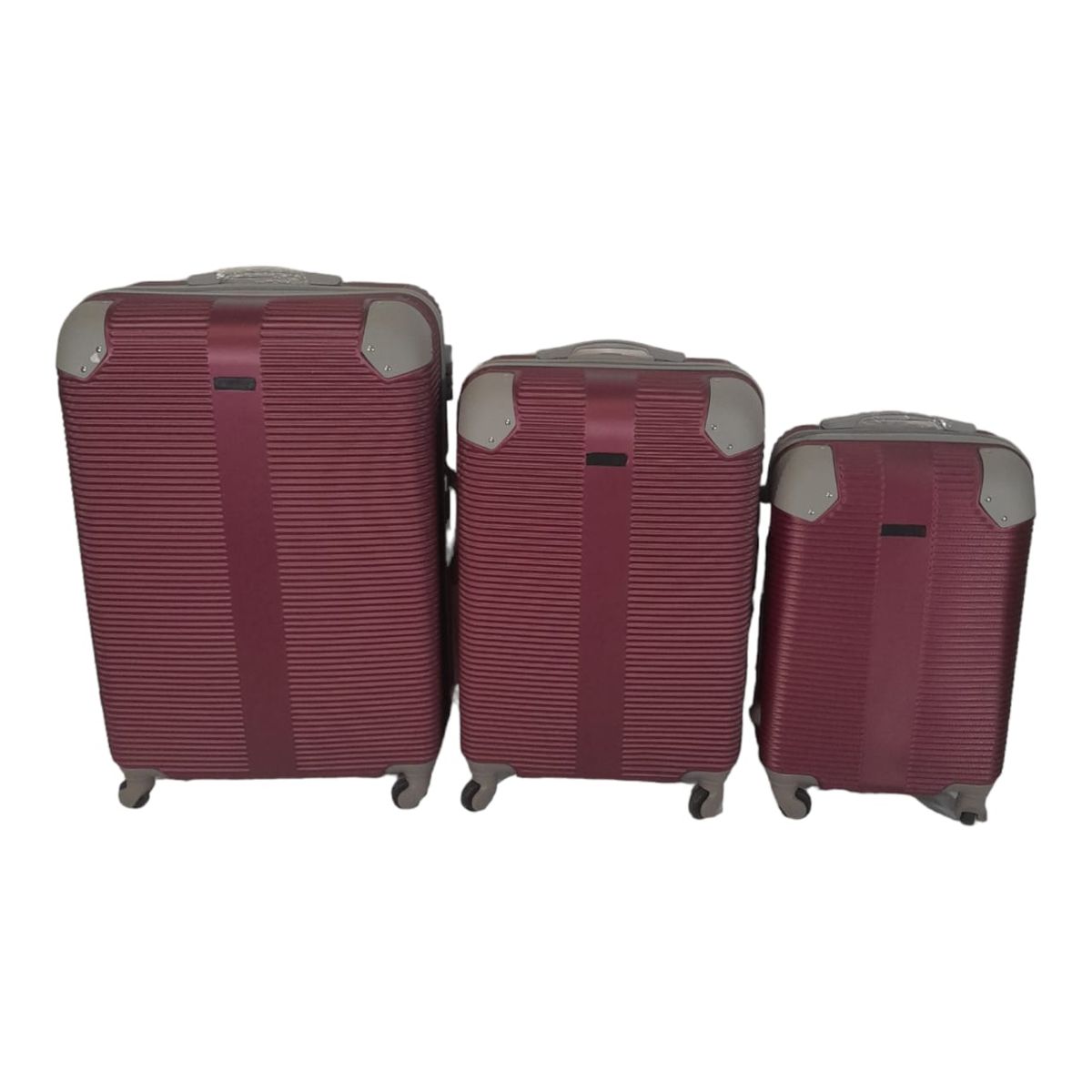 SMTE - Quality Hardshell Luggage Bags - Blue - F20 - Red