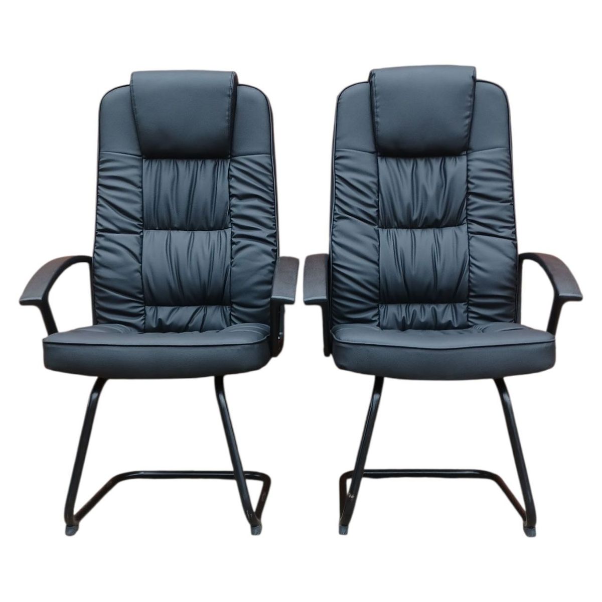 SMTE - Set of 2 Black Visitor Office Chairs