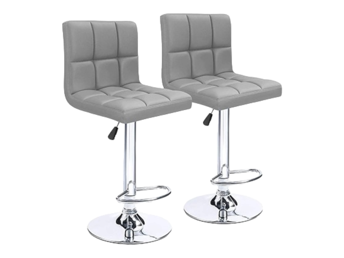 SMTE - Bar Stool Set of 2628Silver