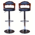 SMTE - New Look - Bar or Kitchen Stools - Set of 2 - Black, Brown