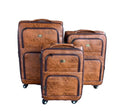 SMTE - Le Emporer Luggage Set Leather 3 Pieces SuitcasesElephant Tan