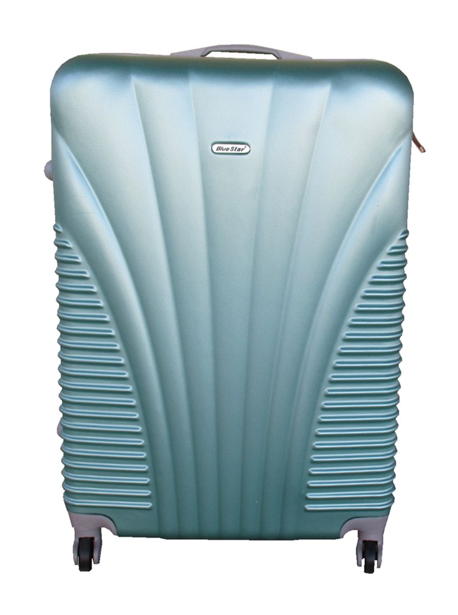 SMTE - Blue Star 1 Piece Hard Outer Shell Luggage 20" - Light Green