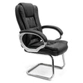 SMTE - Office Chairs -Pu Leather Visitor Executive - Black
