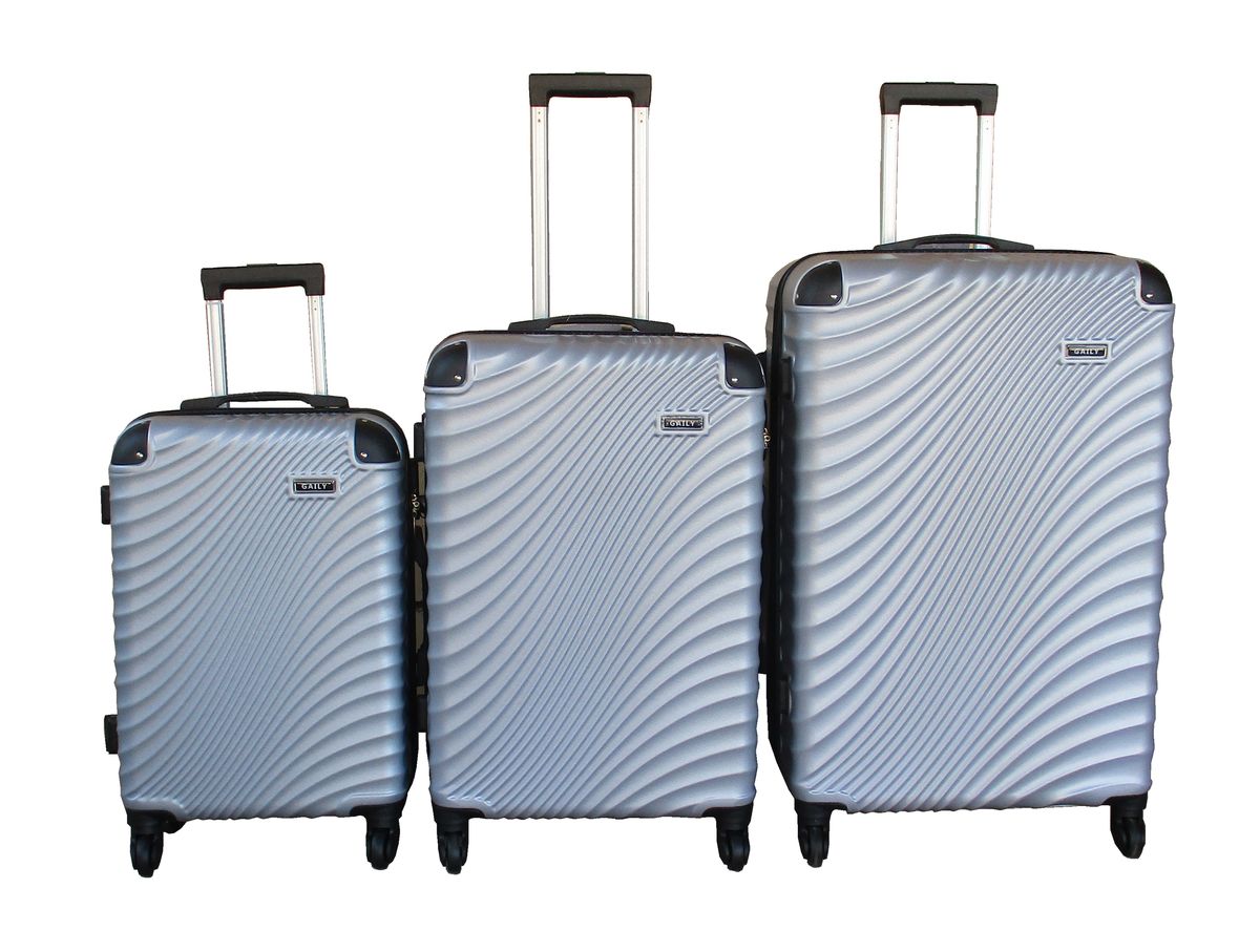 SMTE - 3 Piece Travel 30Inch Luggage Suitcase Bag SetStylishSilver