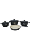 SMTE -  7Piece Cast Iron Pot SetGrey