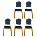 SMTE -  Set of 5Blue Steel Frame Conference Chairs