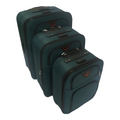 SMTE - Acesa - Quality Trolley 3 Piece Travel Luggage MZBZ Suitcase Set - Coffee - Green