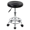 SMTE - Adjustable Rolling Barstool with Wheels - Black