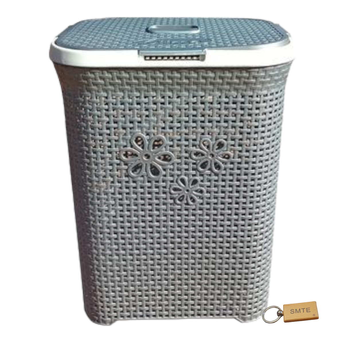 SMTE - Daisy Laundry Basket 50L with  KeyringRed