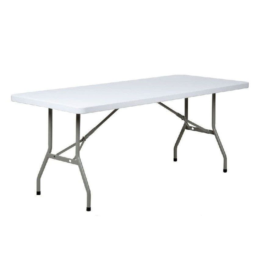 SMTE - 1.8 Meter Portable Folding Trestle Table - White - 3 Pack