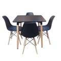 SMTE - Square Table with 4 Chairs - Black