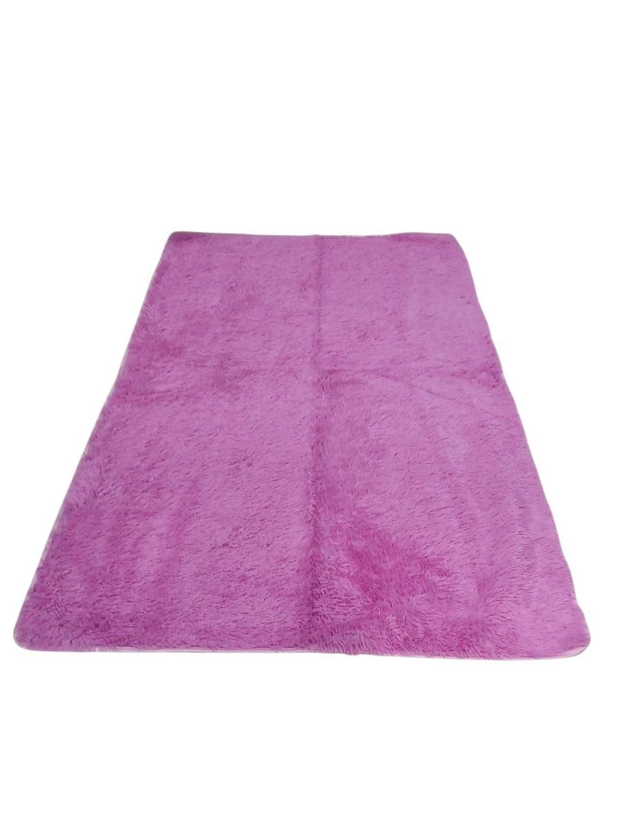 SMTE - Fluffy Shaggy Foldable CarpetSoft Area Rug (9 Colours Available)Pink