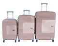 SMTE - 3 Piece Rose Gold Luggage SetDurable,Stylish,TSA,4Wheel Spinner Suitcases