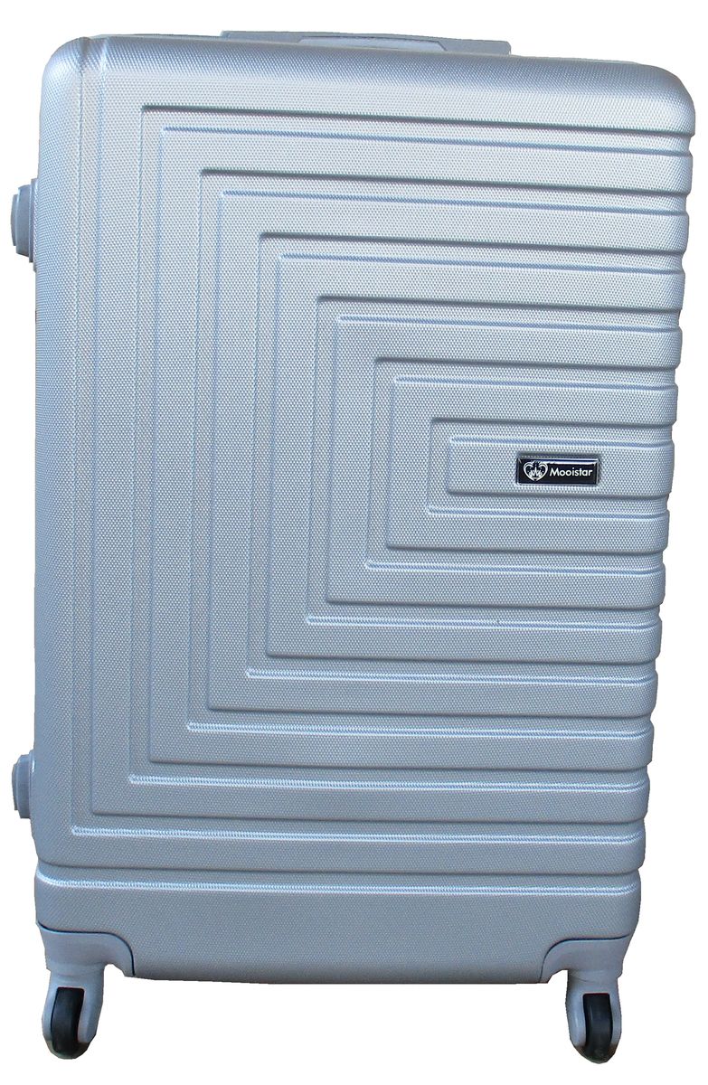 SMTE - 1 Piece Mooistar 28 inch Travel Luggage Suitcase Bag - Silver