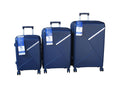 SMTE - Unbreakable Travel Luggage 3 Piece Suitcases SpinnerNavy Blue