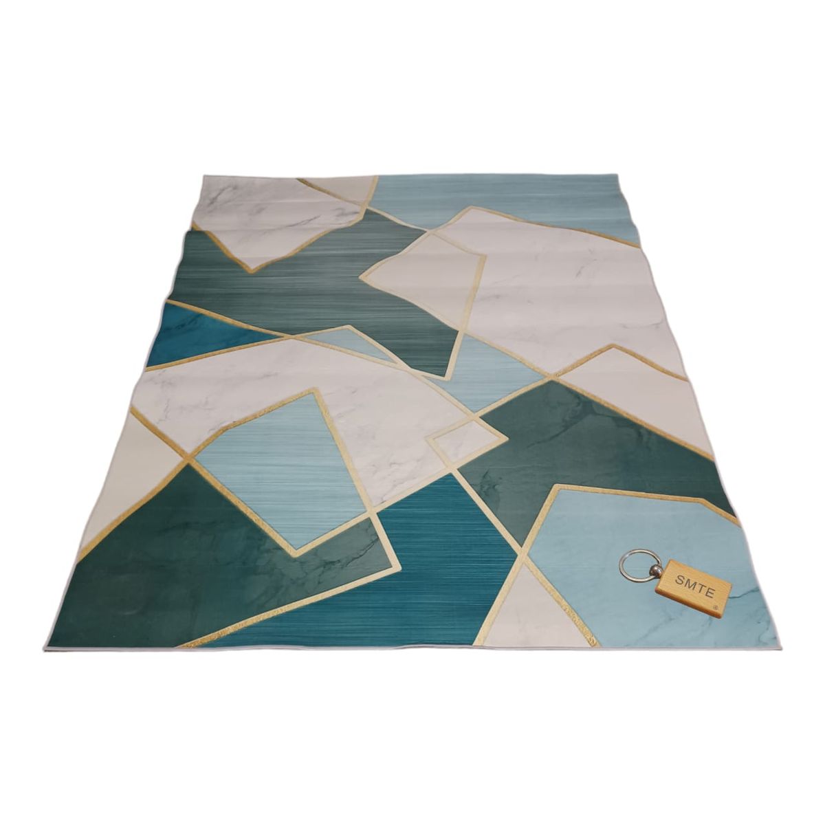 SMTE - 200cm by 150cmModern 3D Geometric Design Area Rug A16 With  keyring