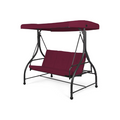 SMTE - Tangkula 3 Seats Converting Patio SwingWine