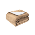 SMTE - Ultra Soft Sherpa Blanket - 180 x 200cm - Camel
