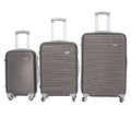 SMTE - IYH-Quality 3 Piece Hard Outer Shell Luggage Set - Brown