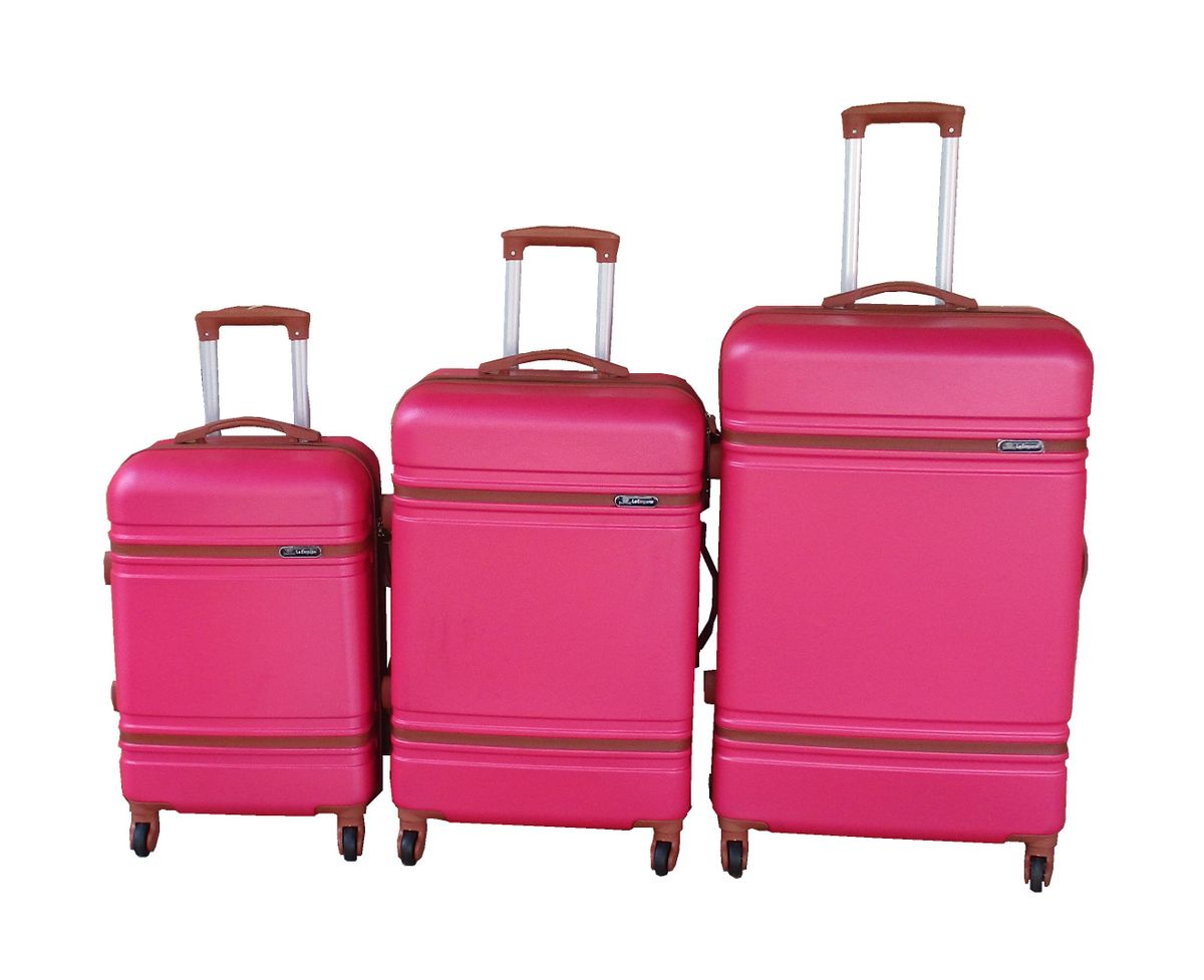 SMTE - Hot Pink 3Piece Luggage Set